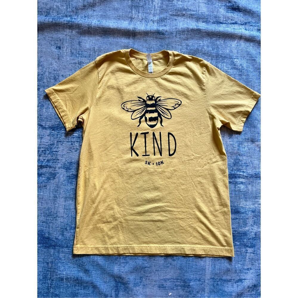 Bella + Canvas Yellow Bee Kind Short Sleeve Tee Unisex Large